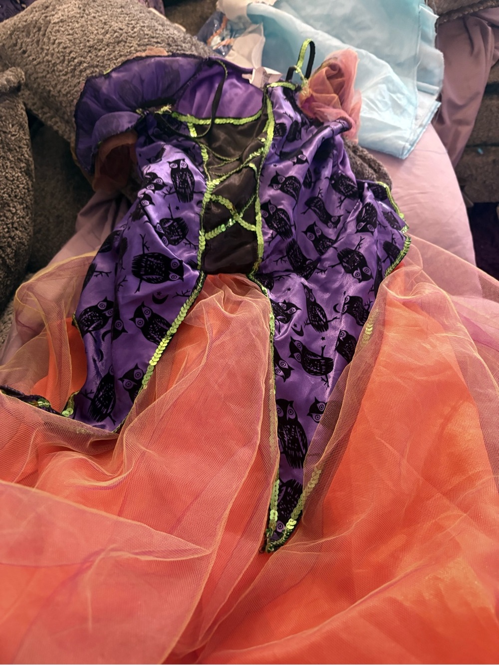 Rubie's Purple and Orange Owl Tulle Costume Dress